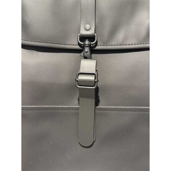RAINS Slim Laptop Backpack Black Qualtrics Waterproof Rubber Work Commuter - Picture 6 of 10